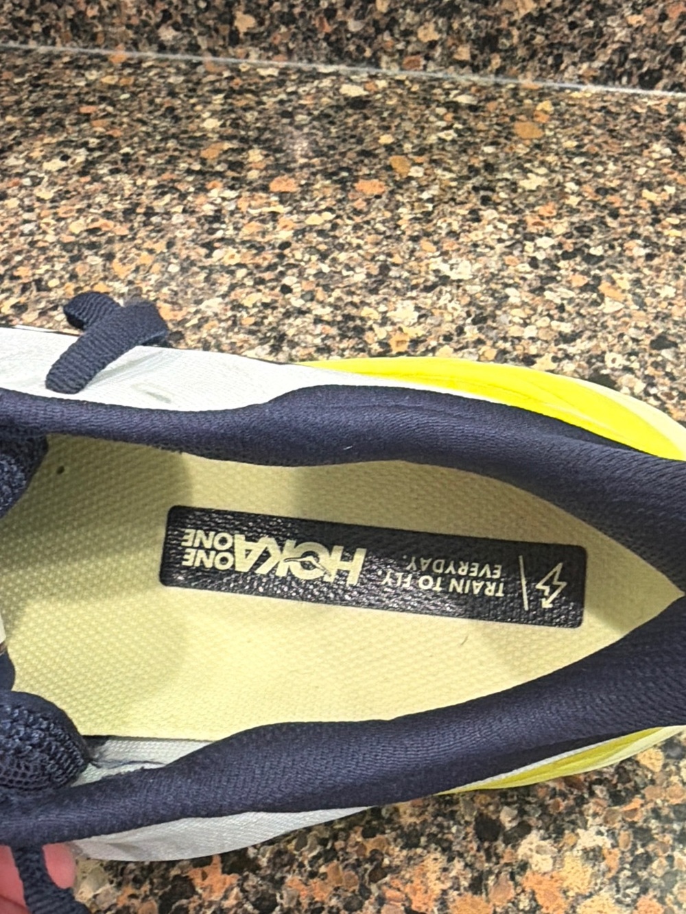 HOKA mens Mach size 9 White & Yellow Running Shoes - Picture 8 of 10